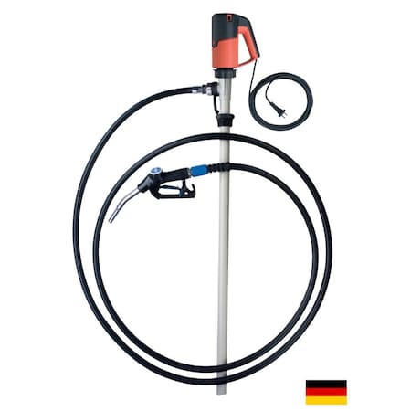 Flux Drum Pump, Polypropylene, 47" Long, Motor, 120V, 60Hz, 1ph, 500 W Power, hose, hand nozzle 24-ZORO0127